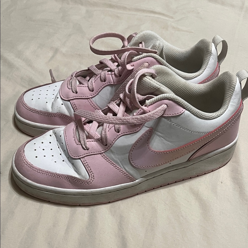 Nike Women's Blush Pink and White Sneakers